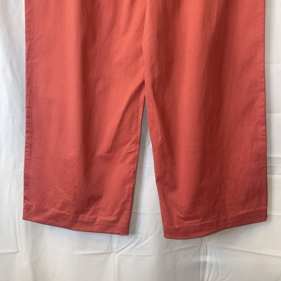 Womens  Time & Tru Size 14 Relaxed Straight Leg High Rise Coral Belt Trouser - Picture 9 of 13
